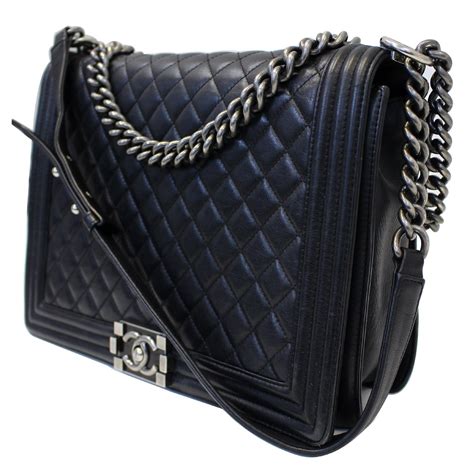 chanel black shoulder bag|Chanel calfskin leather shoulder bags.